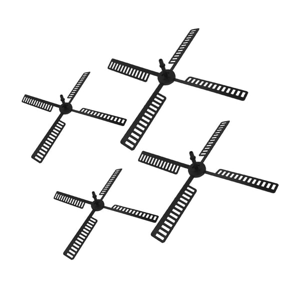 COMPUKAS 4pcs Windmill Supply Replacement Waterproof Black Resin for Outdoor Yard Decor