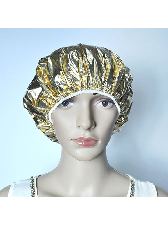 5-Pack Aluminum Foil Hair Processing Caps, Heat Retention Salon Coloring Highlighting Deep Conditioning Hats, One Size