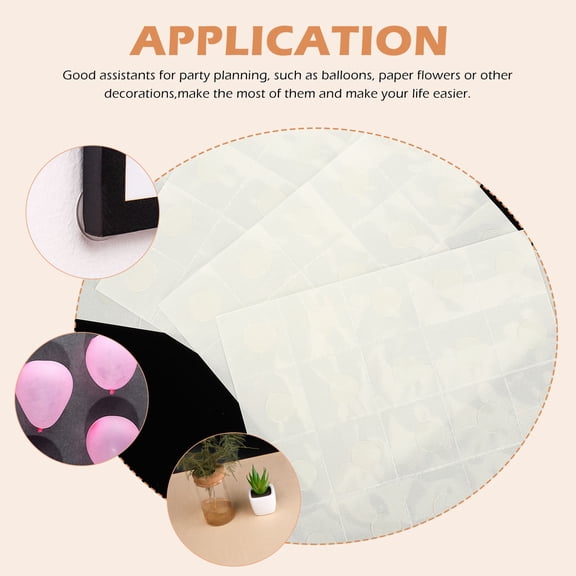 COMPUKAS 50 Sheets Clear Double Sided Adhesive Dots Transparent Synthetic Material Simple Design for Party Planning