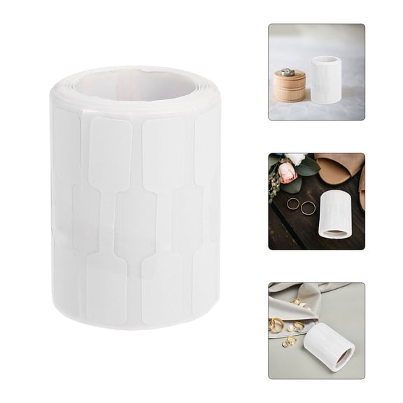 COMPUKAS 500Pcs White Adhesive Jewelry Labels for Price Tagging Necklaces Bracelets Rings