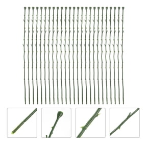 COMPUKAS 50 Pieces Green Floral Stem Wire for Artificial Rose Stems, Ideal for Handmade Flower Arrangements and Decorations