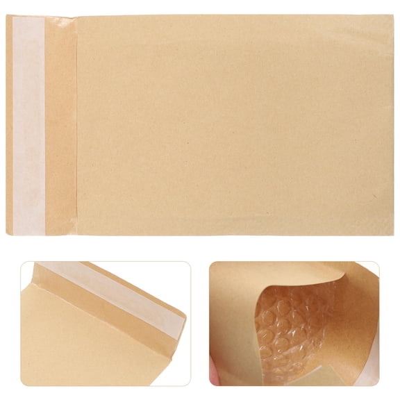 COMPUKAS 50Pcs Padded Mailing Envelopes with Kraft Paper and Bubble Layer for Shipping