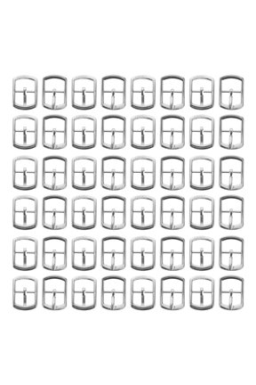 50 Pieces Plated Metal Single Prong Buckles for Belt Straps, Bag Making, and Adjustable Accessories
