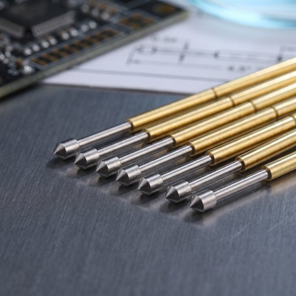 COMPUKAS 50Pcs Spring Contact Probes for Electronic Testing with Ultra Low Resistance and Secure Multipoint Contact