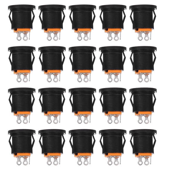 COMPUKAS 50-Pack AC Power Outlets with DC Jack Socket, Construction for Multiple Electrical and Electronic Applications