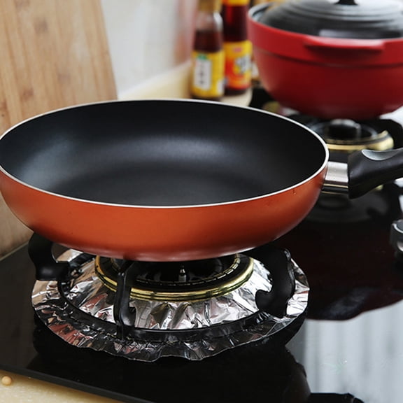 COMPUKAS 50-Pack Gas Stove Burner Covers, Round Caps for Safe Kitchen Use and Easy Cleaning