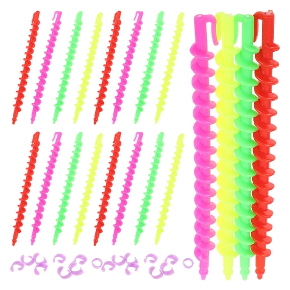 COMPUKAS 52pcs Spiral Rollers Hair Curlers For Professional Salon Use With Durable Plastic Material