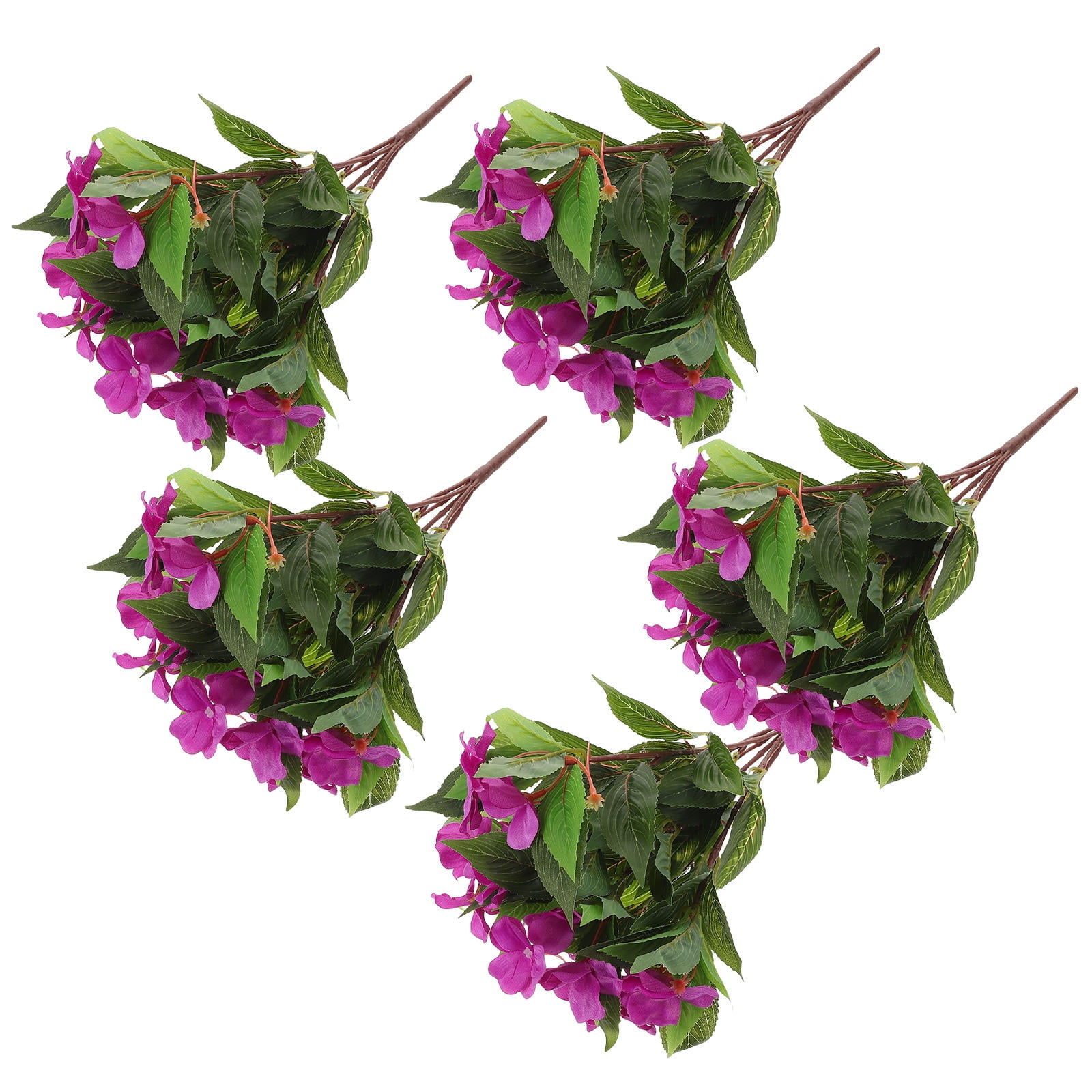 COMPUKAS 5Pack Faux Outdoor Flowers Realistic Design Artificial ...