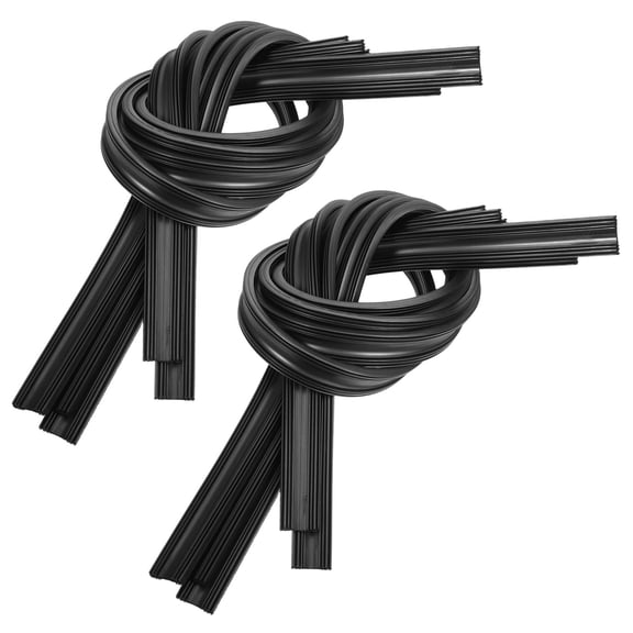 COMPUKAS 5 Pairs Universal Car Windshield Wiper Blade Refills Black Natural Rubber Replacement Strips for All Weather