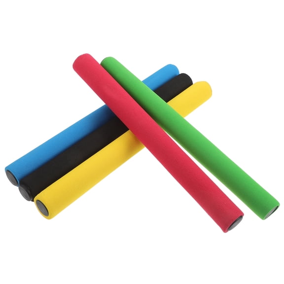 COMPUKAS Relay Race Sticks with Anti-Skid Soft Sponge Grip 5 Pieces