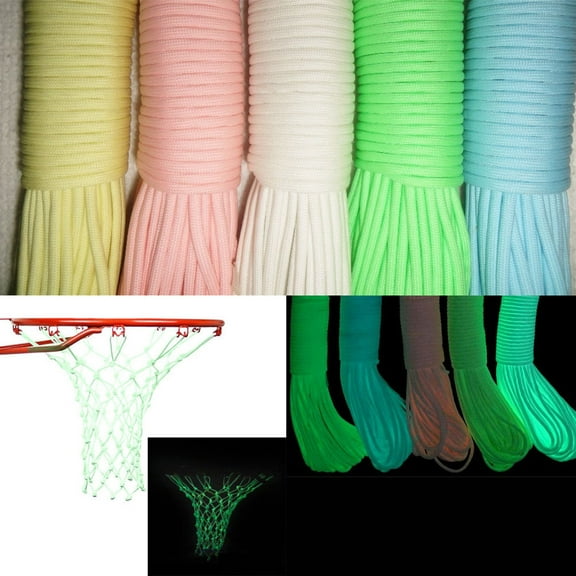 COMPUKAS 5Pcs Glow in Dark String Umbrella Rope Assorted Color Polyester for Fire Personnel in Night Operations