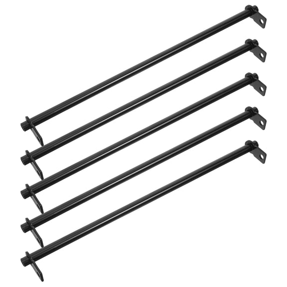 COMPUKAS 5Pcs Hanging File Folder Bars Black Double End Metal Rods for Home Office Drawer Organization