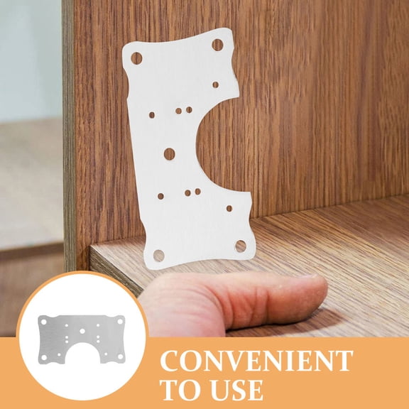 COMPUKAS 5 Pcs Cabinet Hinge Repair Plates, Metal Mounting Brackets for Kitchen Cupboard Door Hinge Fixing Hardware
