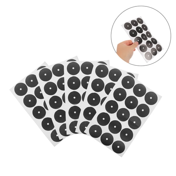 COMPUKAS 5-Pack Black Pool Table Marker Spots Snooker Dot Stickers for Precise Placement and Accurate