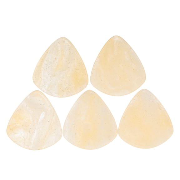 COMPUKAS 5Pcs Resin Plectrums Enhances Playing Performance Yellow For Musicians