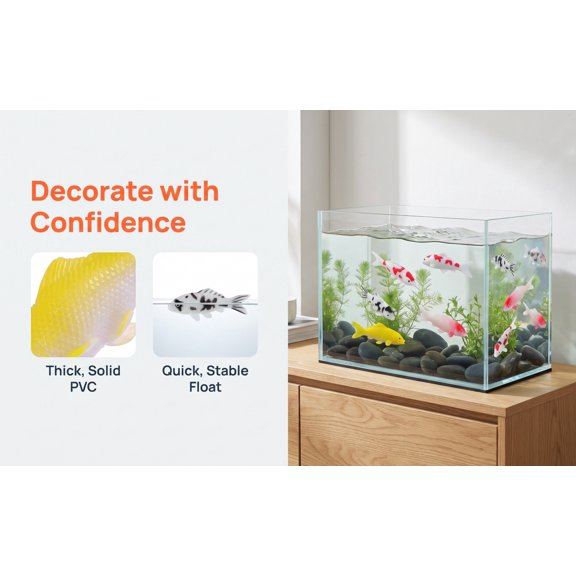 COMPUKAS 5Pcs Vibrant Koi Fish Models for Aquarium and Photography Props PVC Material