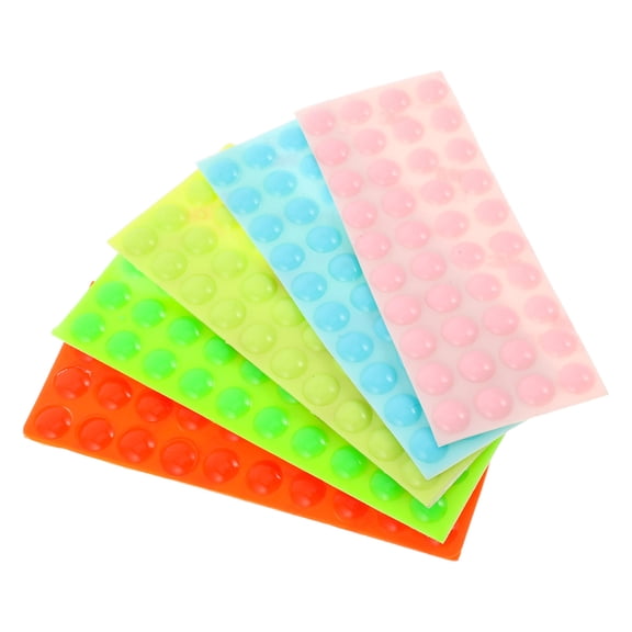 COMPUKAS Multicolor Silicone Raised Braille Dot Stickers Adhesive Tactile Markers 5 Sheets