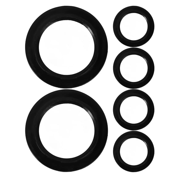 COMPUKAS 6-Pack Durable Black Plastic Lamp Shade Retainer Rings for Lamp Holder Accessories, Circle Design