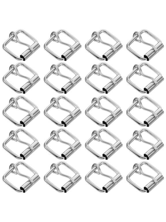 60Pcs Plated Silver Iron Roller Buckle Kit Heavy Duty Belt Rings for DIY Bag Accessories