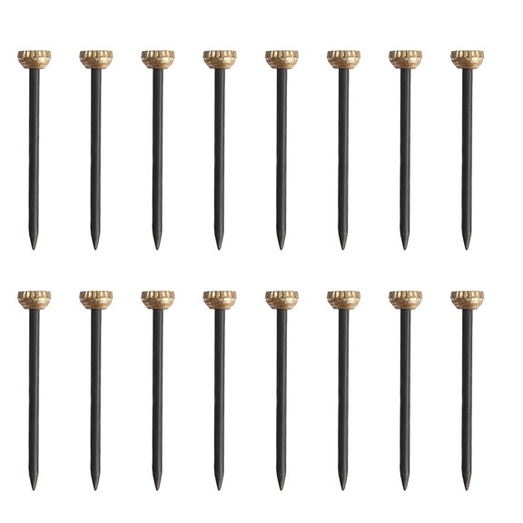 COMPUKAS 60Pcs Hanging Photo Hook Pins Copper Head Nails Suitable for Rooms Kitchen and Gallery Walls