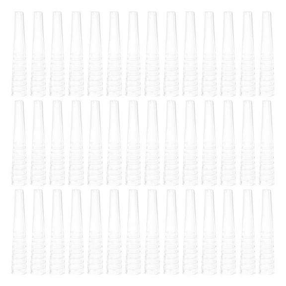 COMPUKAS 60pcs Eyelash Tweezers Case Tweezer Protector Cap Silicone Transparent Tip Protector for Professional Users