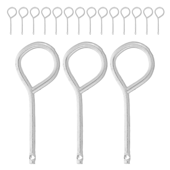 COMPUKAS 60pcs Fire Equipment Pull Pin Stainless Steel Fire Extinguisher Safety Pin For General Public