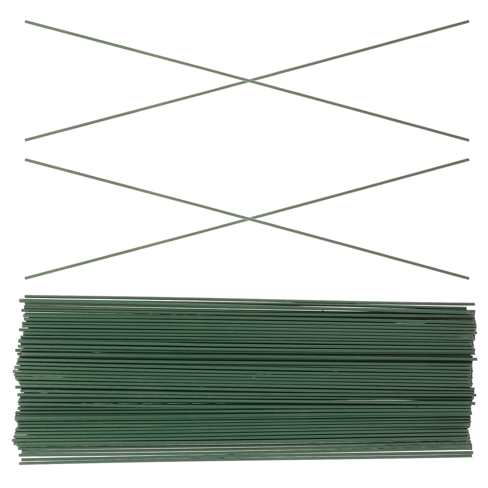 COMPUKAS 60pcs Green Floral Stem Wire For Professional Florists Wedding ...