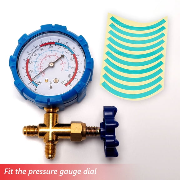 COMPUKAS 60Pcs Waterproof Pressure Gauge Labels Uv Protected Reflective Safety Markers