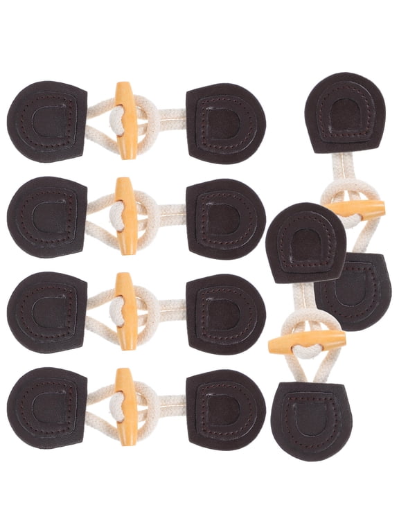 Black Toggle Clasps, Sewing Fasteners for Coats, Jackets, Cardigans, Cloaks, Craft Projects and Accessories