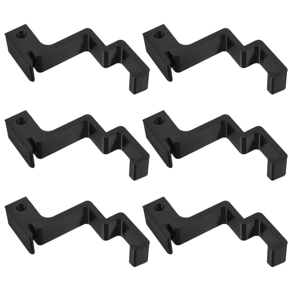 COMPUKAS 6Pcs Black Trash Can Spacer Clips for Kitchen Garbage Bin Lid Open and Ventilation