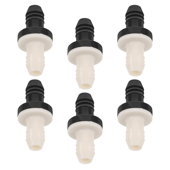COMPUKAS 6Pcs Inline Plastic Check Valve with Hose Barb for Air Liquid Flow Control and Backflow Stop