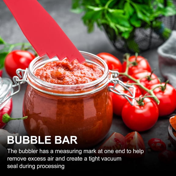 COMPUKAS 6Pcs Red Plastic Canning Bubble Removal Tools for Removing Air Bubbles in Homemade Jam and Sauces
