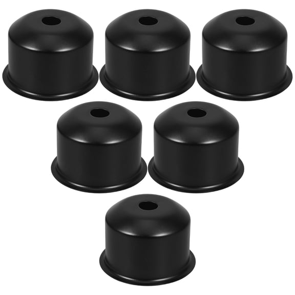 COMPUKAS 6Pcs Screw in Lamp Socket Black E27 Light Fixture Part for Home Decor