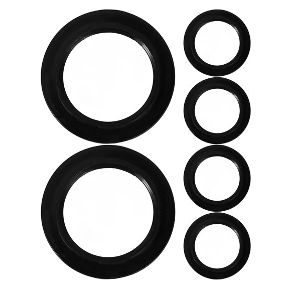 COMPUKAS 6Pcs Threaded Lamp Shade Rings Black for E26 E27 Lamp Base Socket Retainer