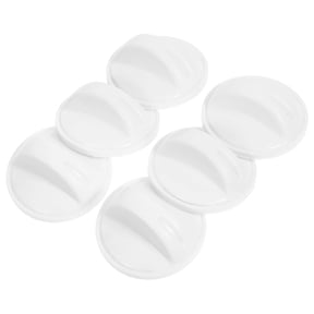 COMPUKAS 6-Pack Universal Washing Machine Control Knobs, White Plastic Replacement Parts for Washer Repair