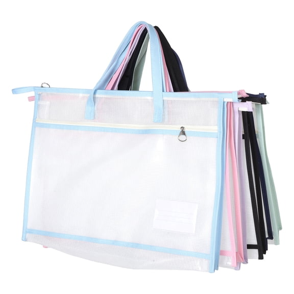 COMPUKAS 6Pcs Waterproof Craft Supply Case with Zipper Closure and Tote Handle for Paper Storage