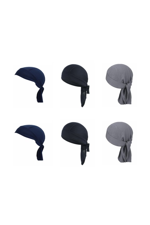 6Pcs Windproof Sports Headgear Breathable Hat Grey for Outdoor Riding Activities
