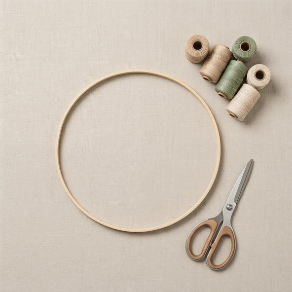 COMPUKAS 6 Pcs Beige Wooden Craft , Smooth Edge Macrame Hoops for Dreamcatcher, Wreath Making, Home Decor Supplies