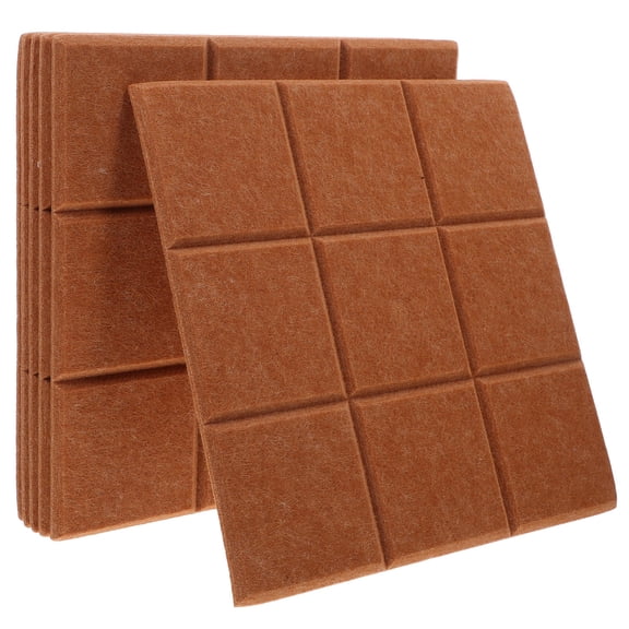 COMPUKAS 6-Pack Coffee Felt Memo Boards with Self-Adhesive Backing, Noise Reduction Tiles for Office & Workspace Organization