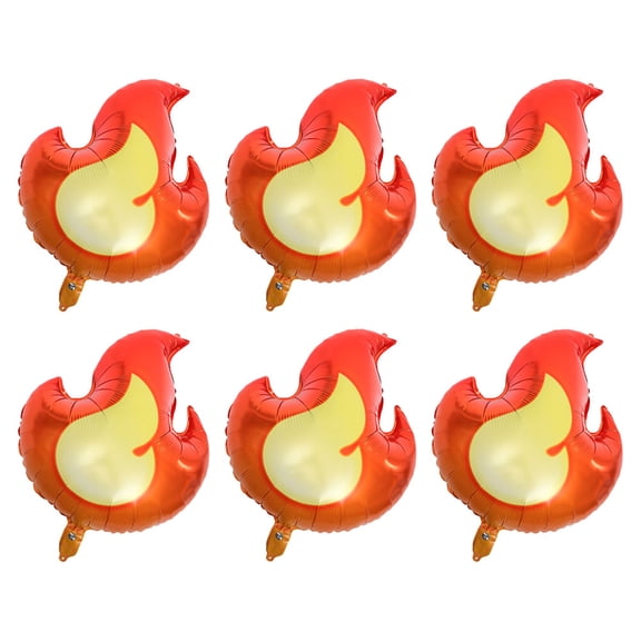COMPUKAS 6pcs Flame Model Balloon Aluminium Film Decoration for Birthday Balloons Celebrations