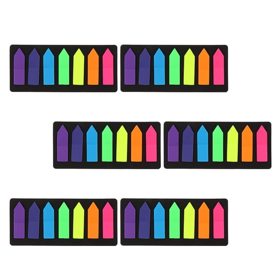 COMPUKAS 6 Sets Arrow Sticky Memo Pads Labeling Stickers for Students Teachers Office Use Easy to Apply