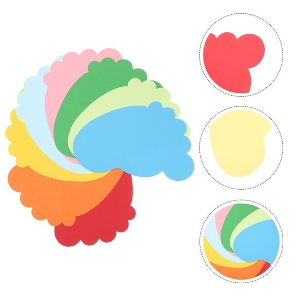 COMPUKAS 72-Piece Paper Cutouts for Classroom Decor, Crafts, Bulletin Boards, Party Decorations, and Educational Projects
