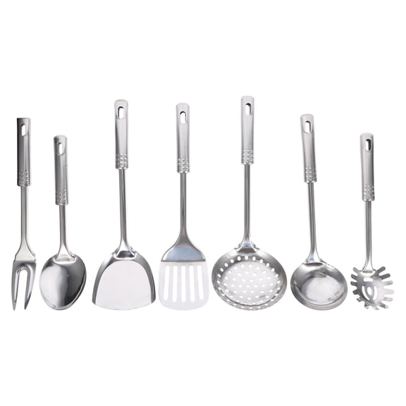 COMPUKAS Kitchen Utensil Kit Stainless Steel For Cooking 7pcs