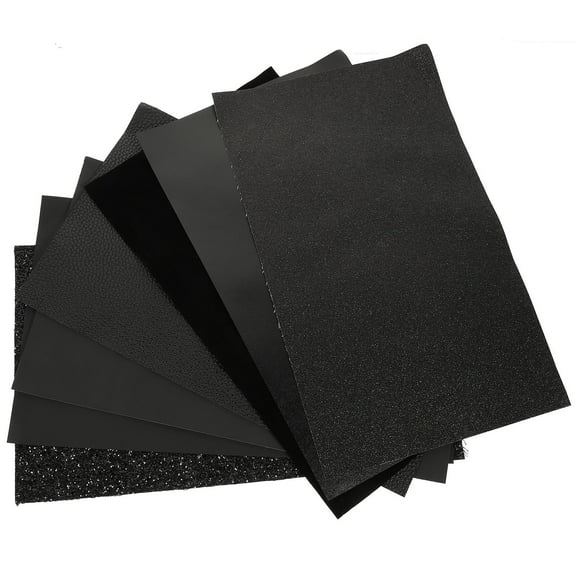COMPUKAS Craft Materials Artificial Sheets Black PVC