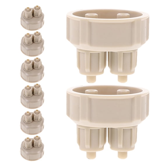 COMPUKAS CO2 Caps in Beige for Easy and Fast Tightening, Ideal for Aquarium Plant Systems and Hydroponics