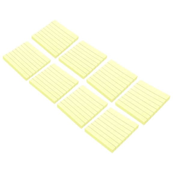 COMPUKAS 800 Sheets Yellow Fluorescent Lined Self Stick Memo Note Pads