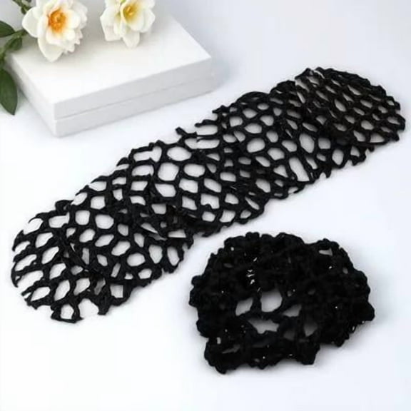 COMPUKAS Black Hair Bun Nets for Kids - Ballet, Dance, and Performance Hair Accessories