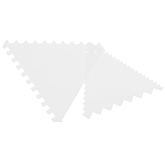 COMPUKAS Baking Tool Cake Cream Scraper Plastic 8Pcs 4.3X3.7X0.1In