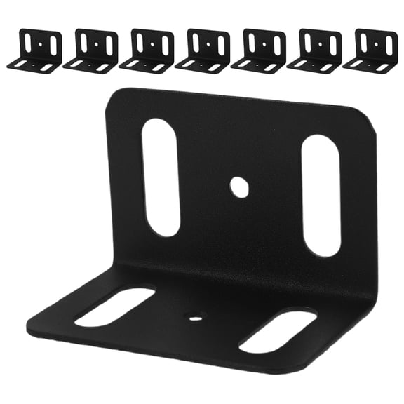 COMPUKAS L-Shaped Iron Shelf Brackets with Slots for Strong Furniture Support and Home Improvement Stability