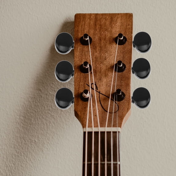COMPUKAS Black Metal Guitar Tuning Peg Buttons for Electric and Acoustic Guitar 8 Pieces